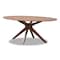 Baxton Studio Monte Mid-Century Modern Walnut Brown Finished Wood 71-Inch Oval Dining Table 180-11187-Zoro - alternate 1
